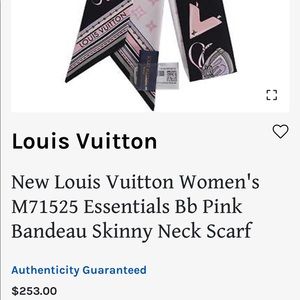 Louis Vuitton authentic skinny scarf